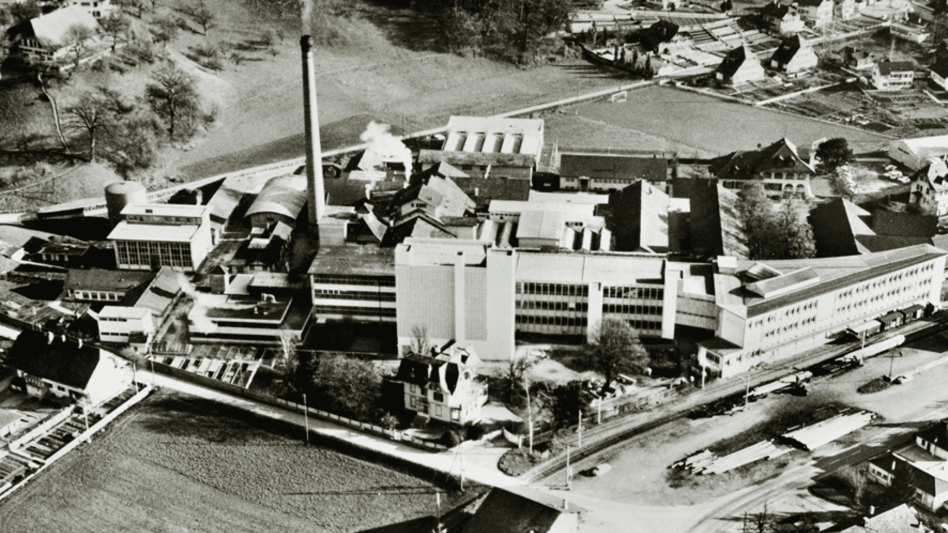 Aérienne de l'usine 