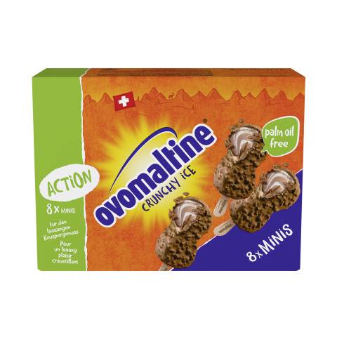 Aktionspackung «Ovomaltine Crunchy Ice Mini Action 8 x 60 ml» mit Mindesthaltbarkeitsdatum 11.09.2028
